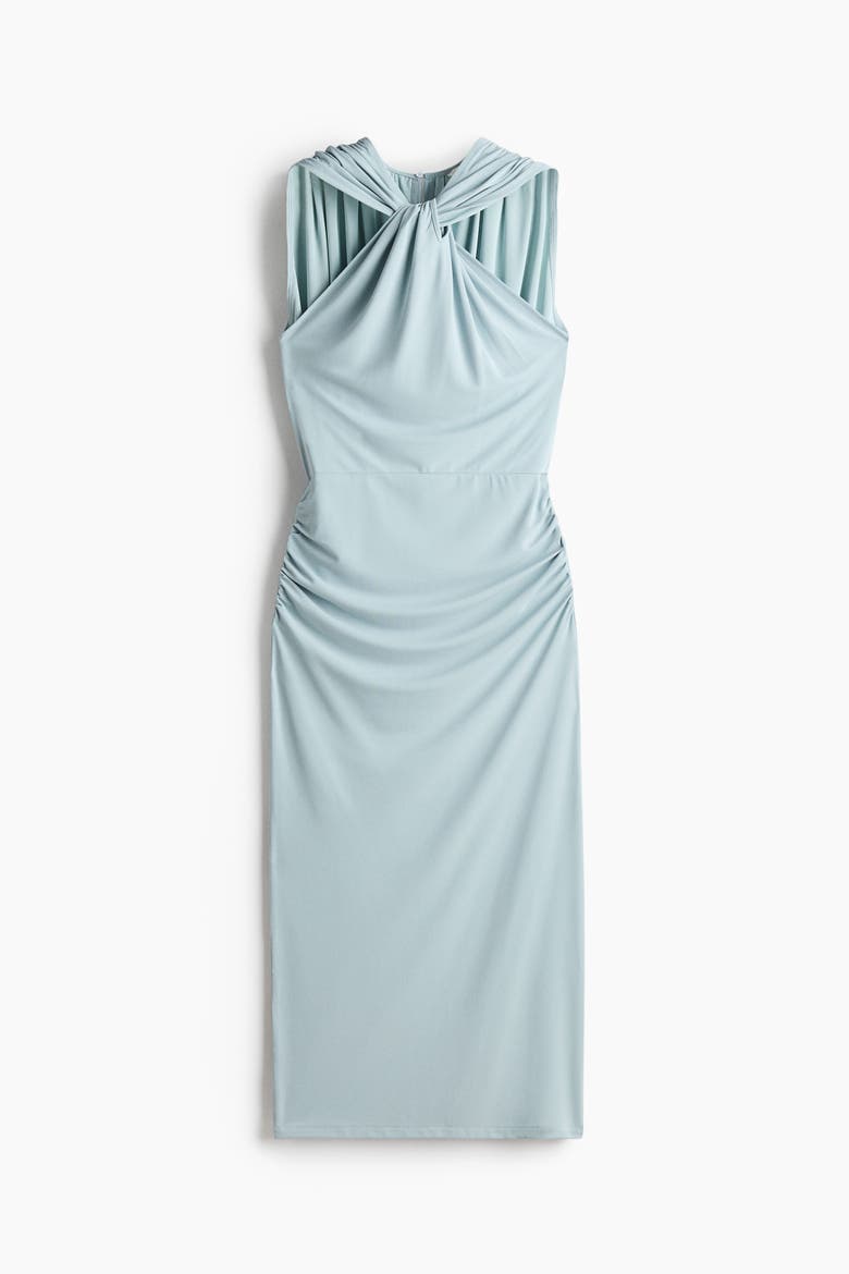 Draped Jersey Dress, Main, color, Light dusty turquoise