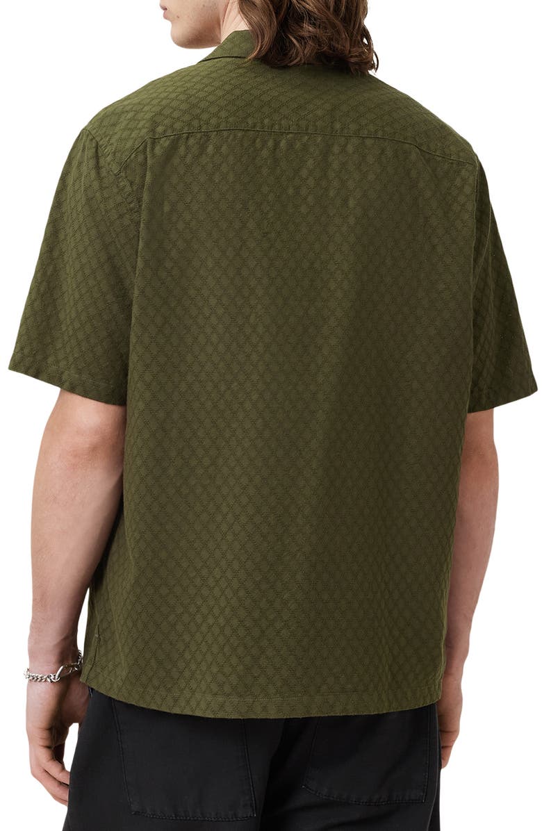 AllSaints Kylo Camp Shirt, Alternate, color, Kelp Green