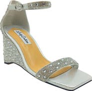LADY COUTURE Kloe Crystal Embellished Wedge Sandal