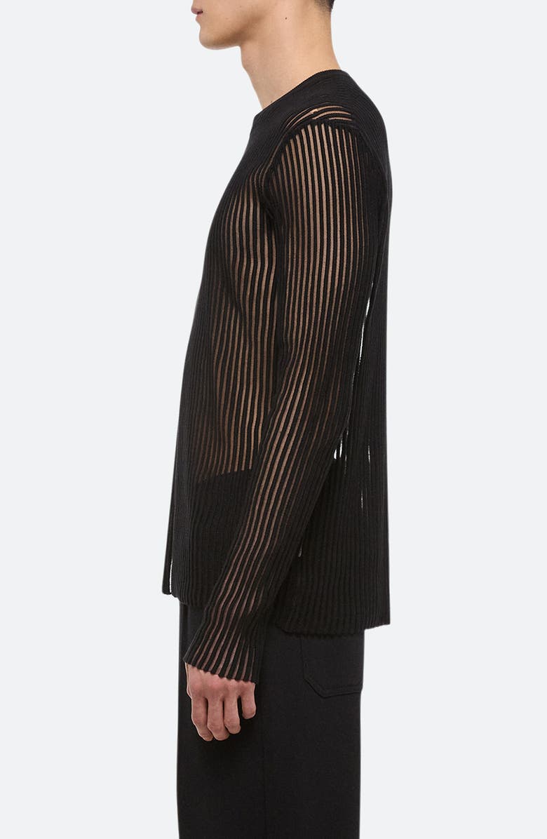 Helmut Lang Sheer Stripe Crewneck T-Shirt, Alternate, color, 