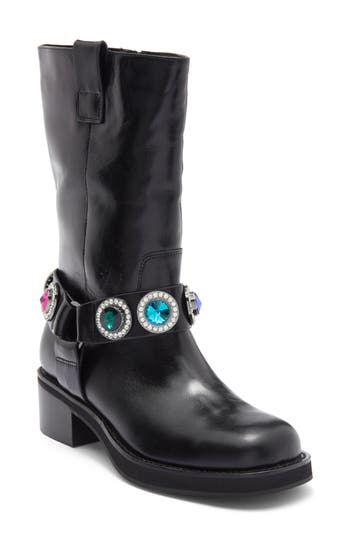 Kurt Geiger London Octavia Bejeweled Boot In Black