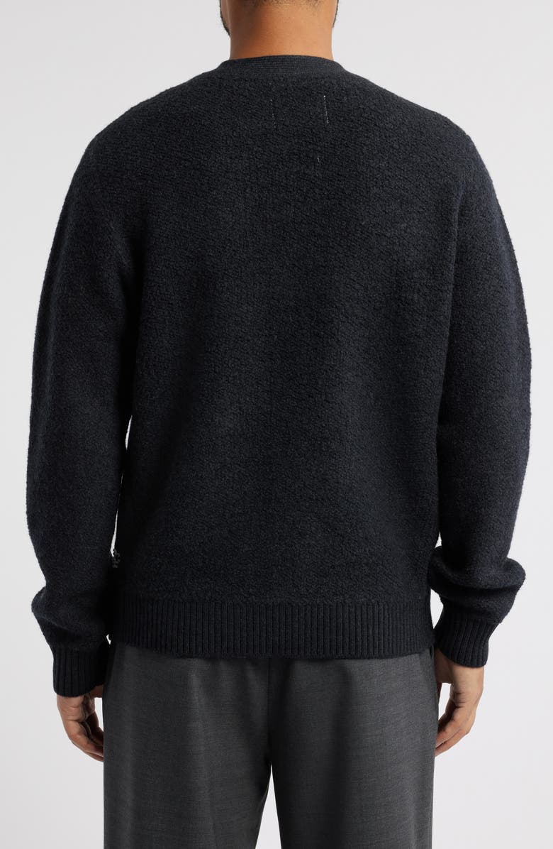 Reigning Champ Textured Wool & Cotton Bouclé Cardigan, Alternate, color,