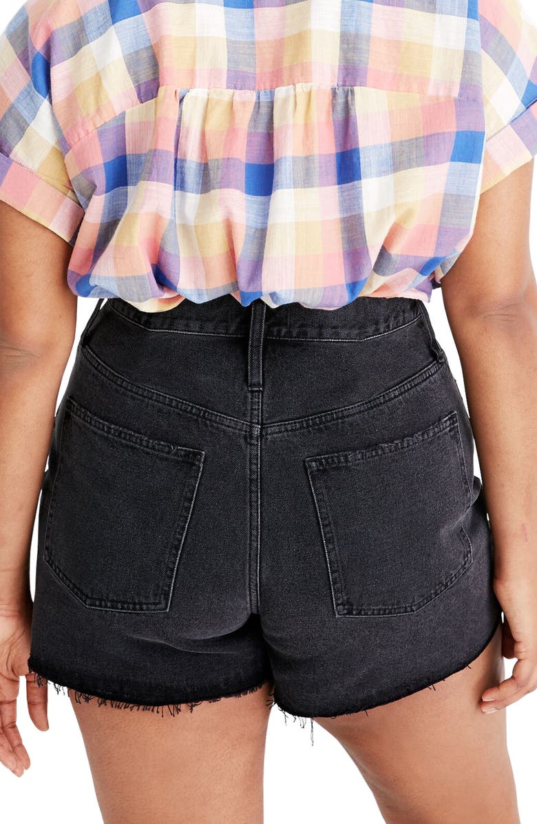 Madewell Momjean Cutoff Denim Shorts, Alternate, color, 