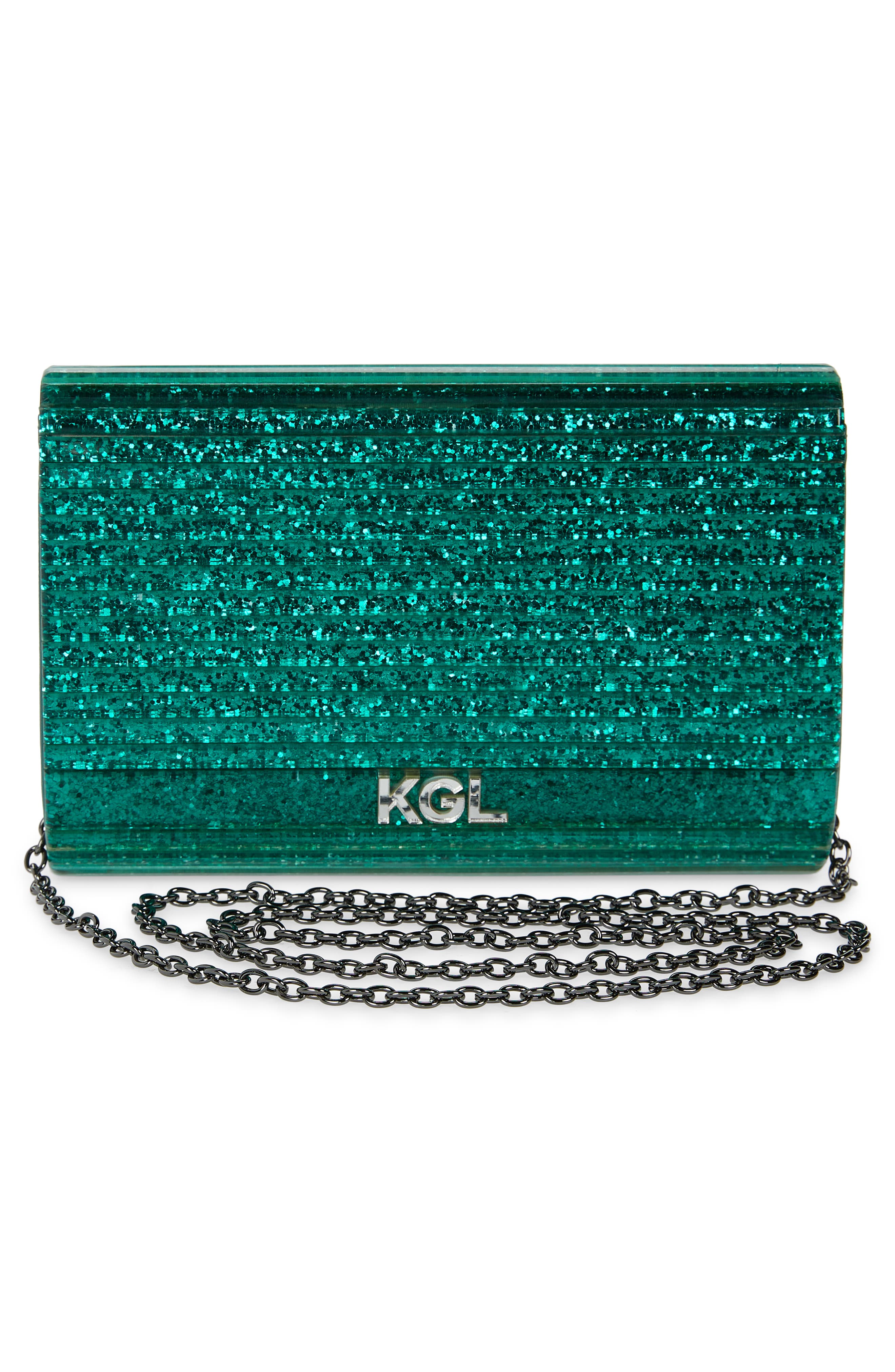 Kurt Geiger London Party Eagle Glitter Drench Clutch, Alternate, color, 