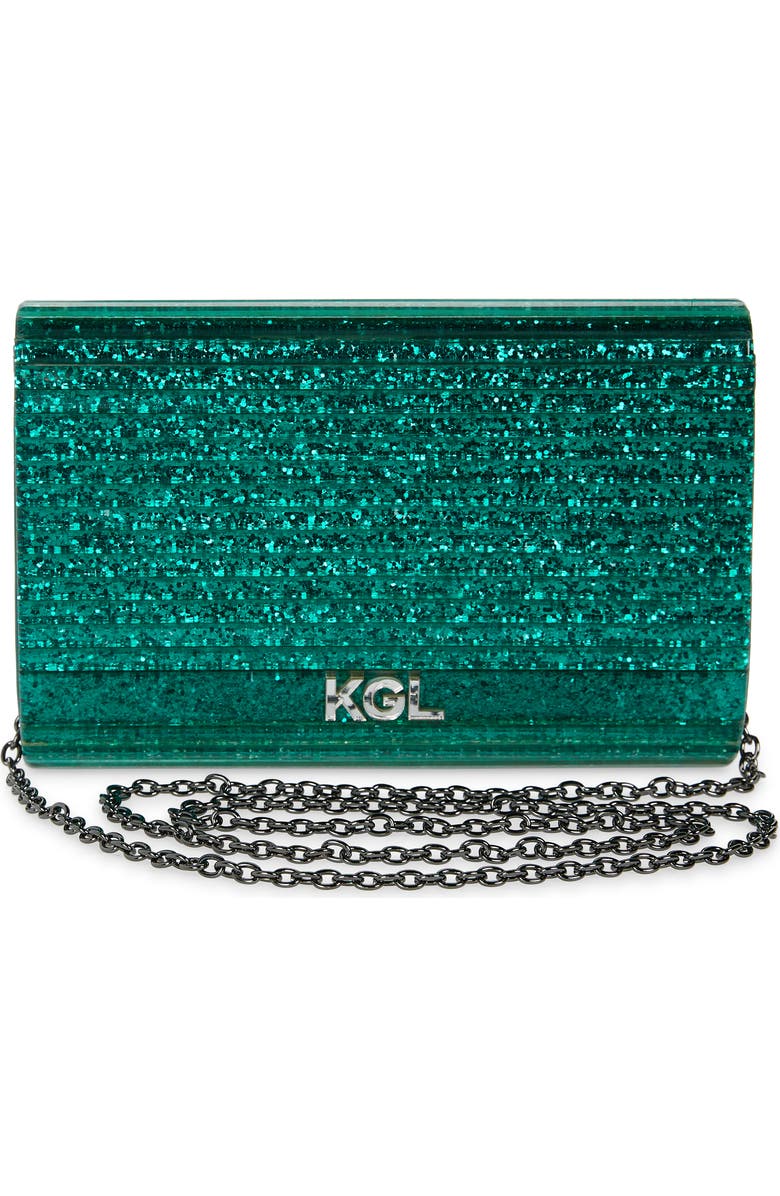 Kurt Geiger London Party Eagle Glitter Drench Clutch, Alternate, color,
