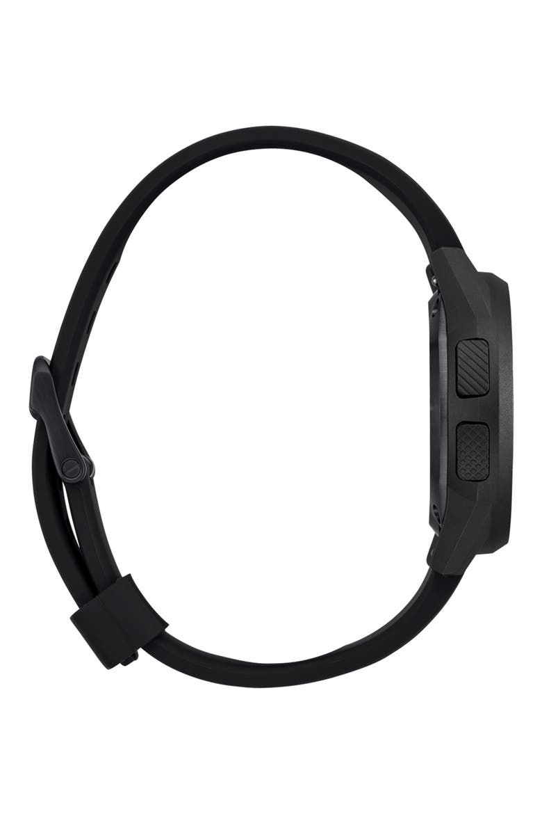 Disk Digital Silicone Strap Watch, 39mm, Alternate, color, BLACK / BLACK / NEGATIVE
