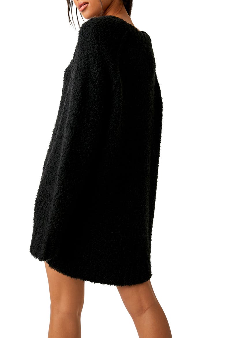 Teddy Sweater Tunic, Alternate, color, BLACK