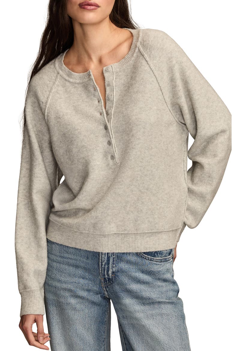 Henley Sweater, Main, color, LIGHT HEATHER GREY