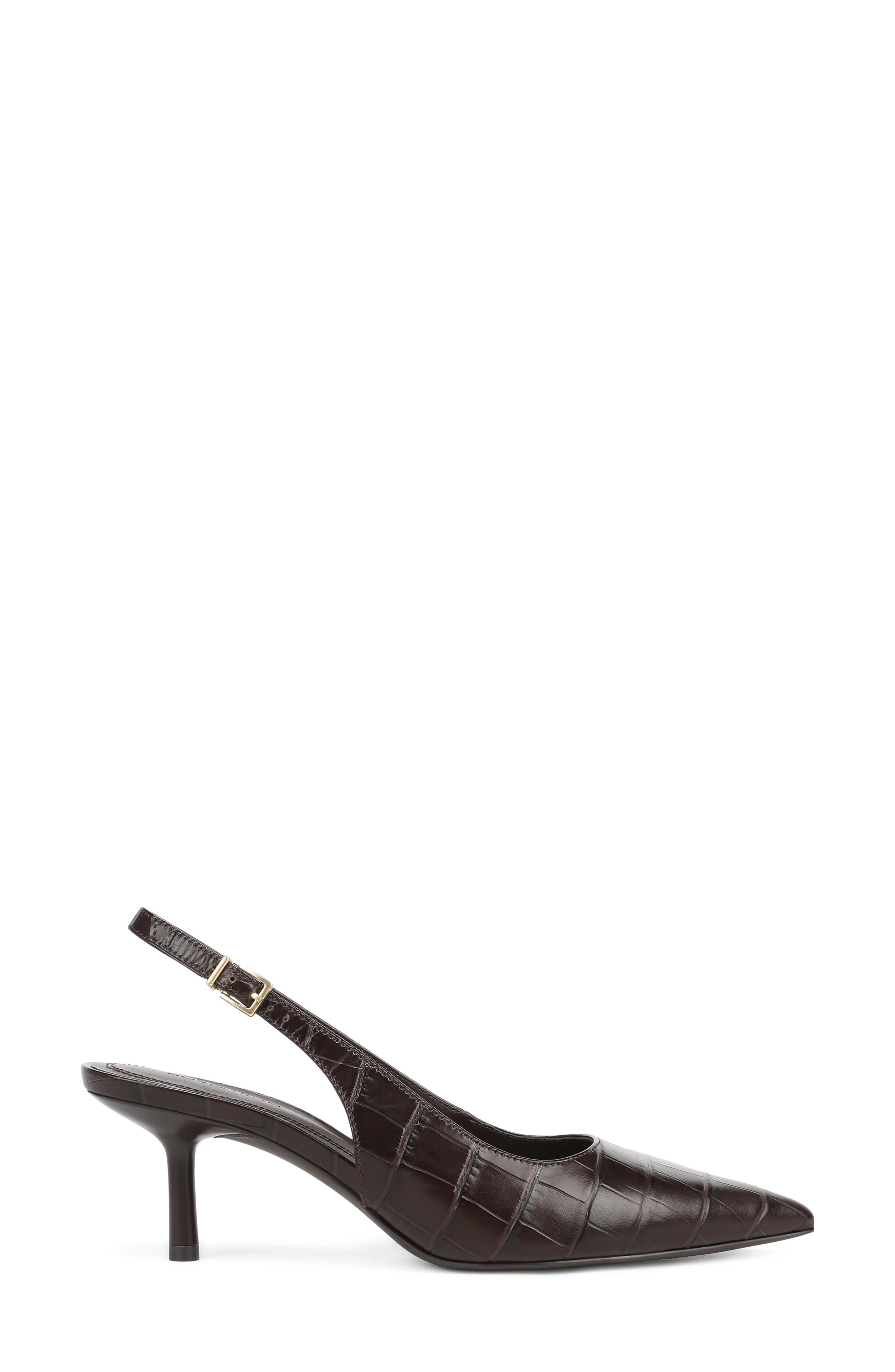 Liza Kitten Heel Slingback Pump, Alternate, color, BROWN DARK ESPRESS