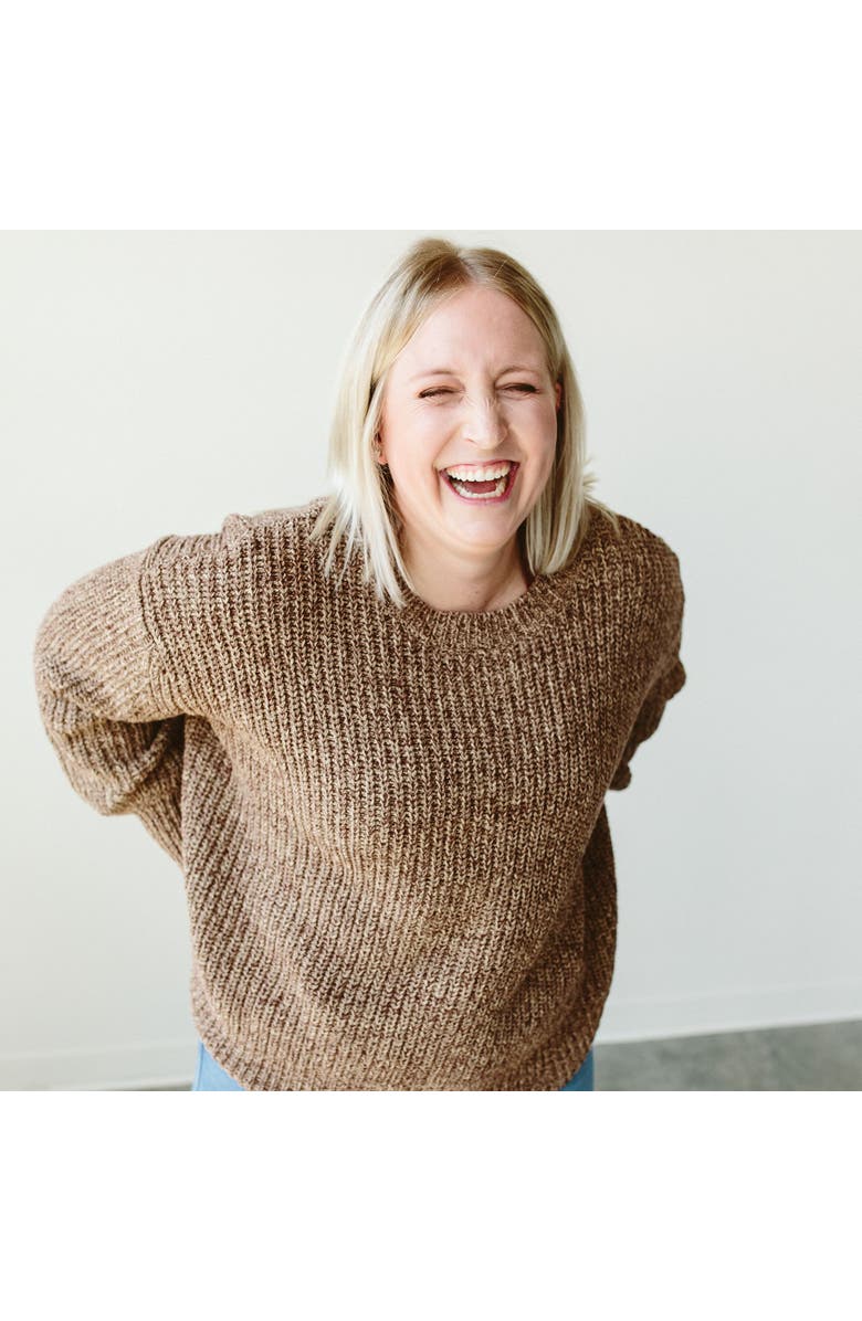 goumikids womens organic cotton chunky knit sweater - bark S/M, Alternate, color, Bark