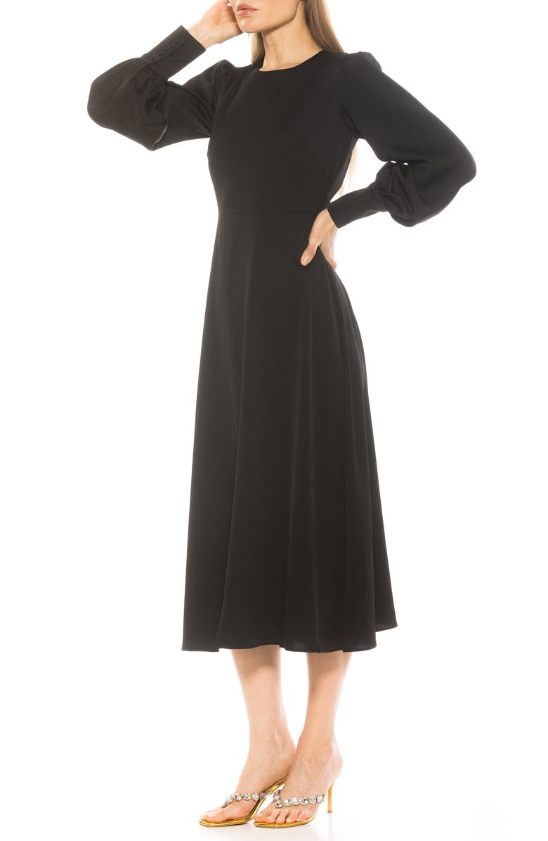 Alexia Admor Sophie Long Sleeve Fit & Flare Maxi Dress, Alternate, color, 