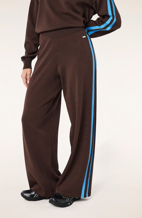 Retreat Stripe Wide Leg Track Pants