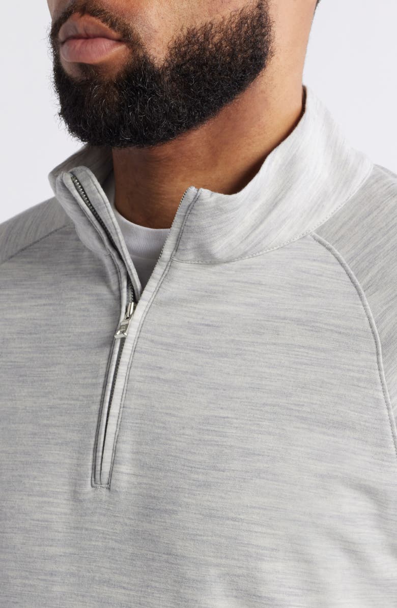 Peter Millar Crown Crafted Excursionist Flex Quarter Zip Merino Wool Blend Pullover, Alternate, color, 