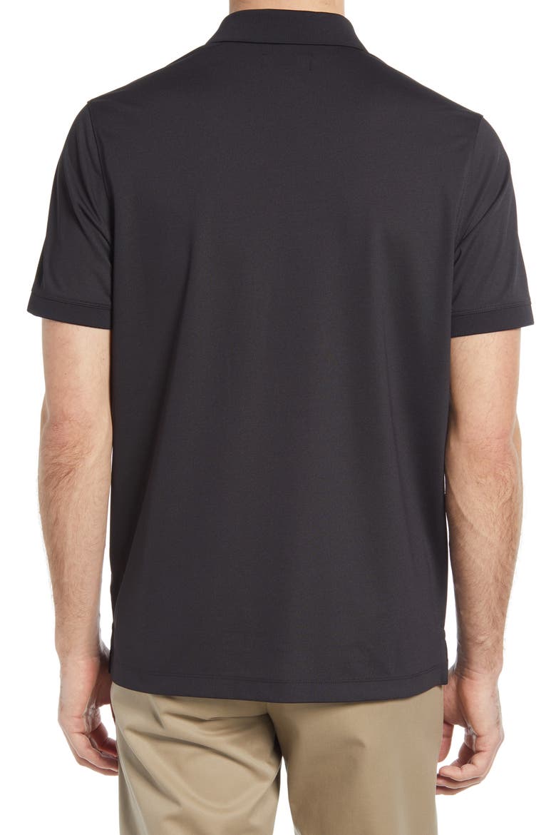 Tech-Smart Piqué Performance Polo, Alternate, color, BLACK MELANGE