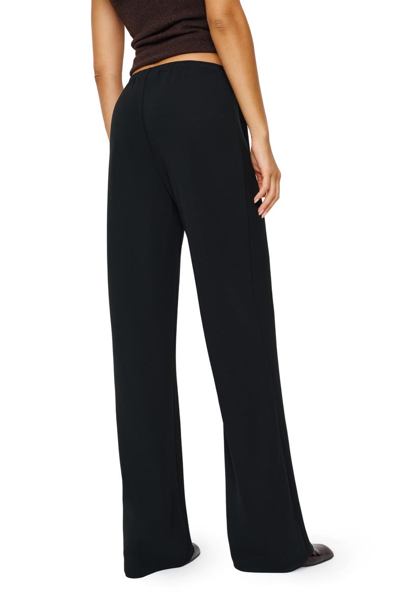 Gale Bias Cut High Waist Pants, Alternate, color, BLACK
