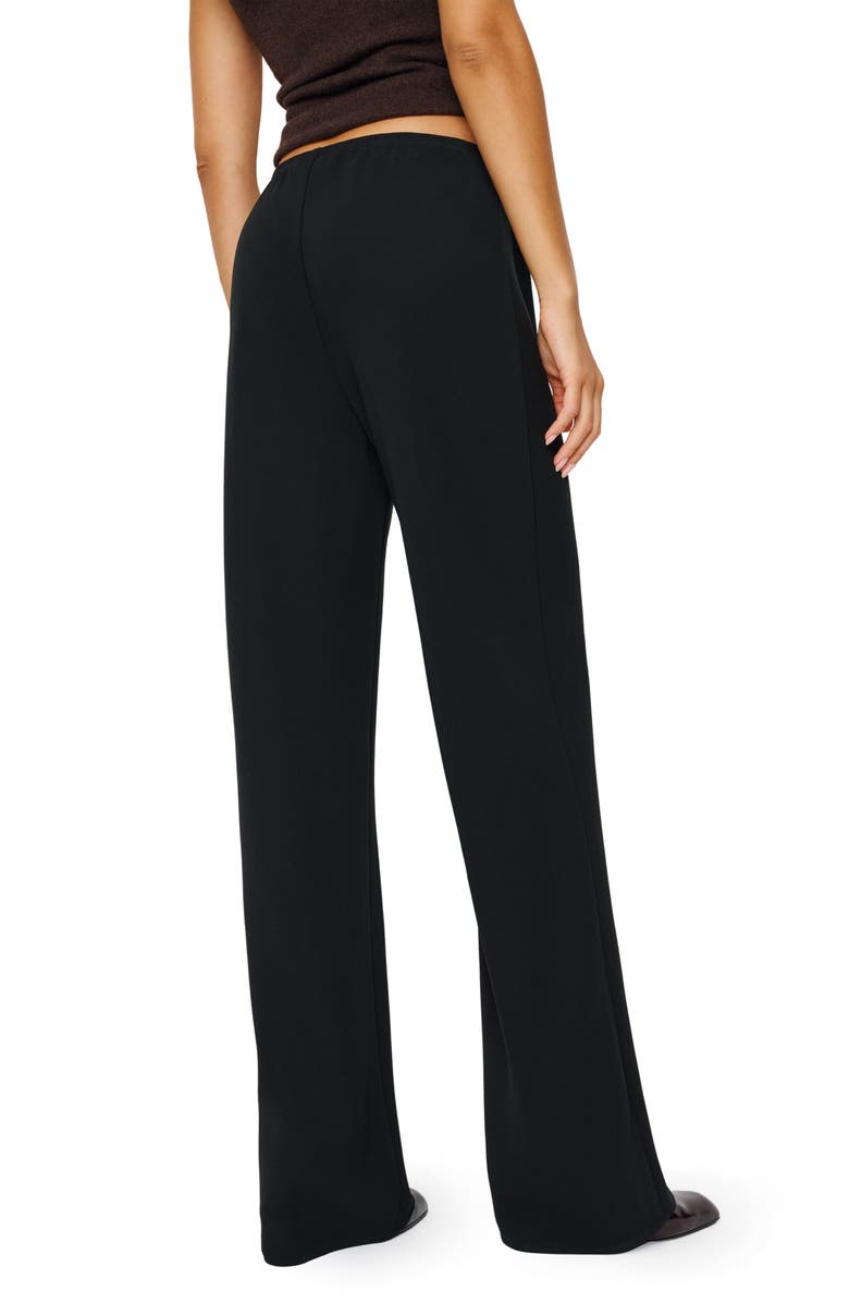 Reformation Gale Bias Cut High Waist Pants, Alternate, color, Black