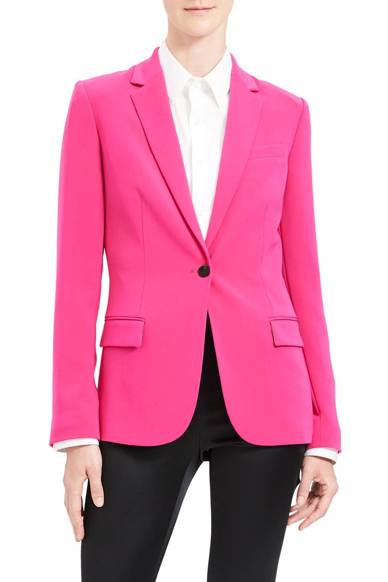 Classic Staple Blazer, Main, color, MAGENTA