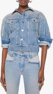 MOTHER The Fly Away Cropped Denim Jacket