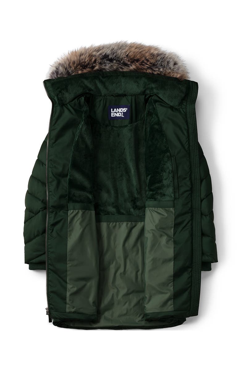 Lands' End Insulated Cozy Fleece Lined Primaloft Coat, Alternate, color, Deep Evergreen