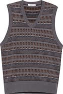 Lemaire Jacquard Wool Blend Sweater Vest