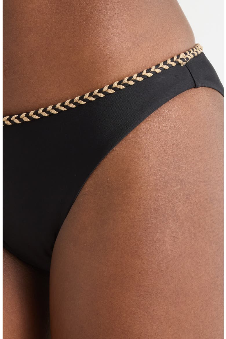 Isla Braided Bikini Bottoms, Alternate, color, BLACK