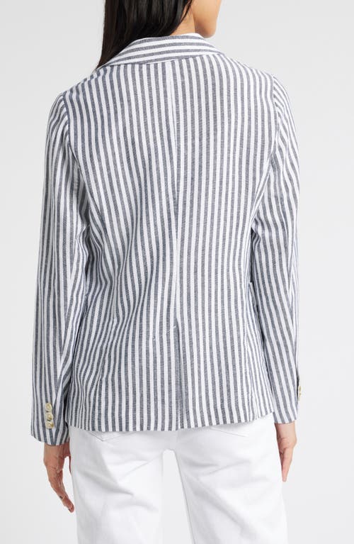 CASLONR CASLON(R) STRIPE LINEN BLEND BLAZER