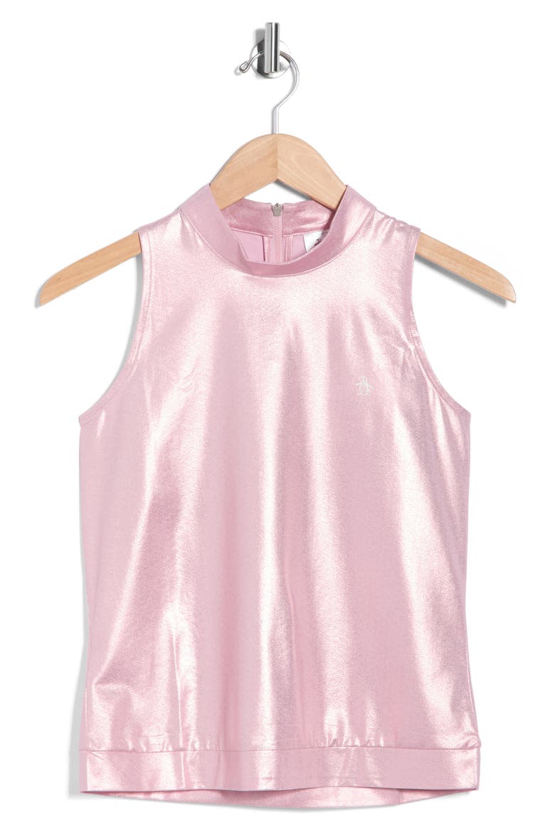 Metallic Sleeveless Knit Tank, Alternate, color, METALLIC CHARM PINK