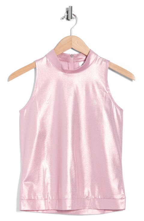 Metallic Sleeveless Knit Tank