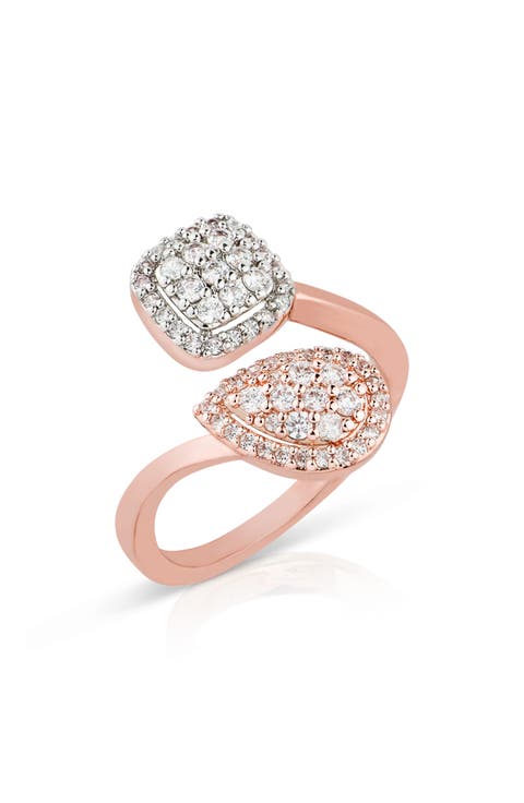 Pavé Cubic Zirconia Bypass Ring