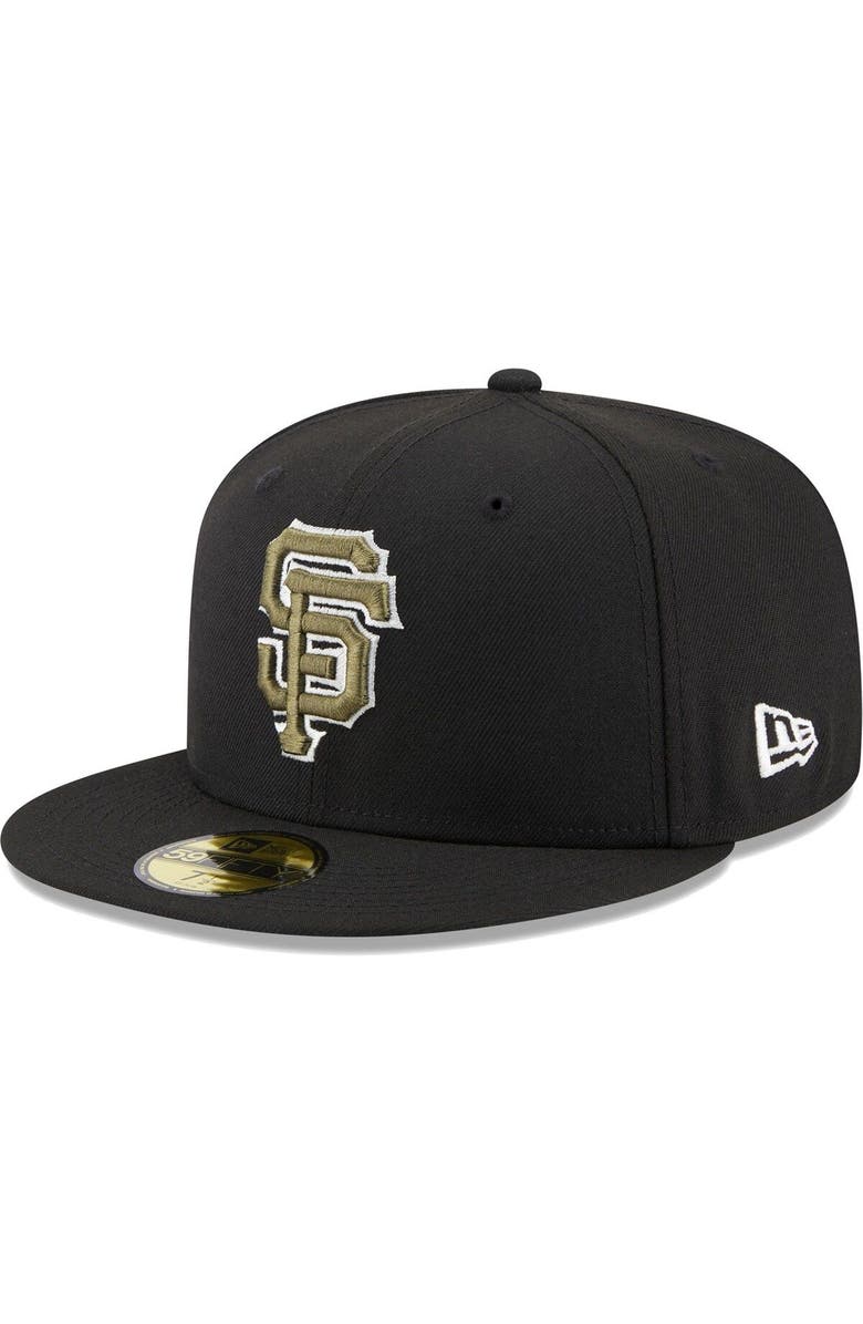 New Era Men's New Era Black San Francisco Giants 25th Anniversary Spring Training Botanical 59FIFTY Fitted Hat, Alternate, color, 
