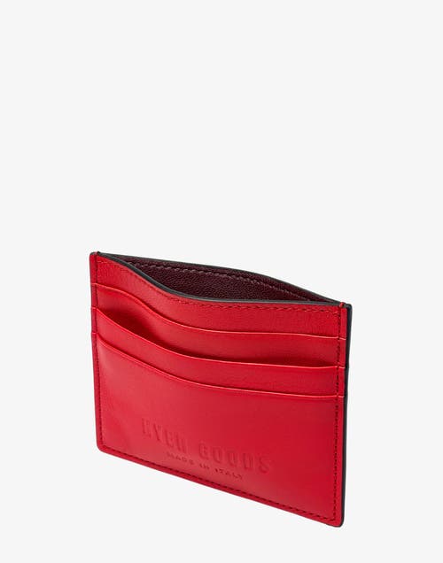 Hyer Goods Upcycled Italian Leather Certo Card Wallet In Red