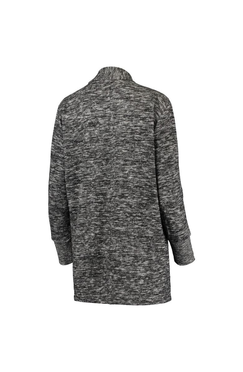 UG APPAREL Women's Heathered Black Ohio State Buckeyes Missy Cozy Fleece Tri-Blend Campus Cardigan, Alternate, color, 