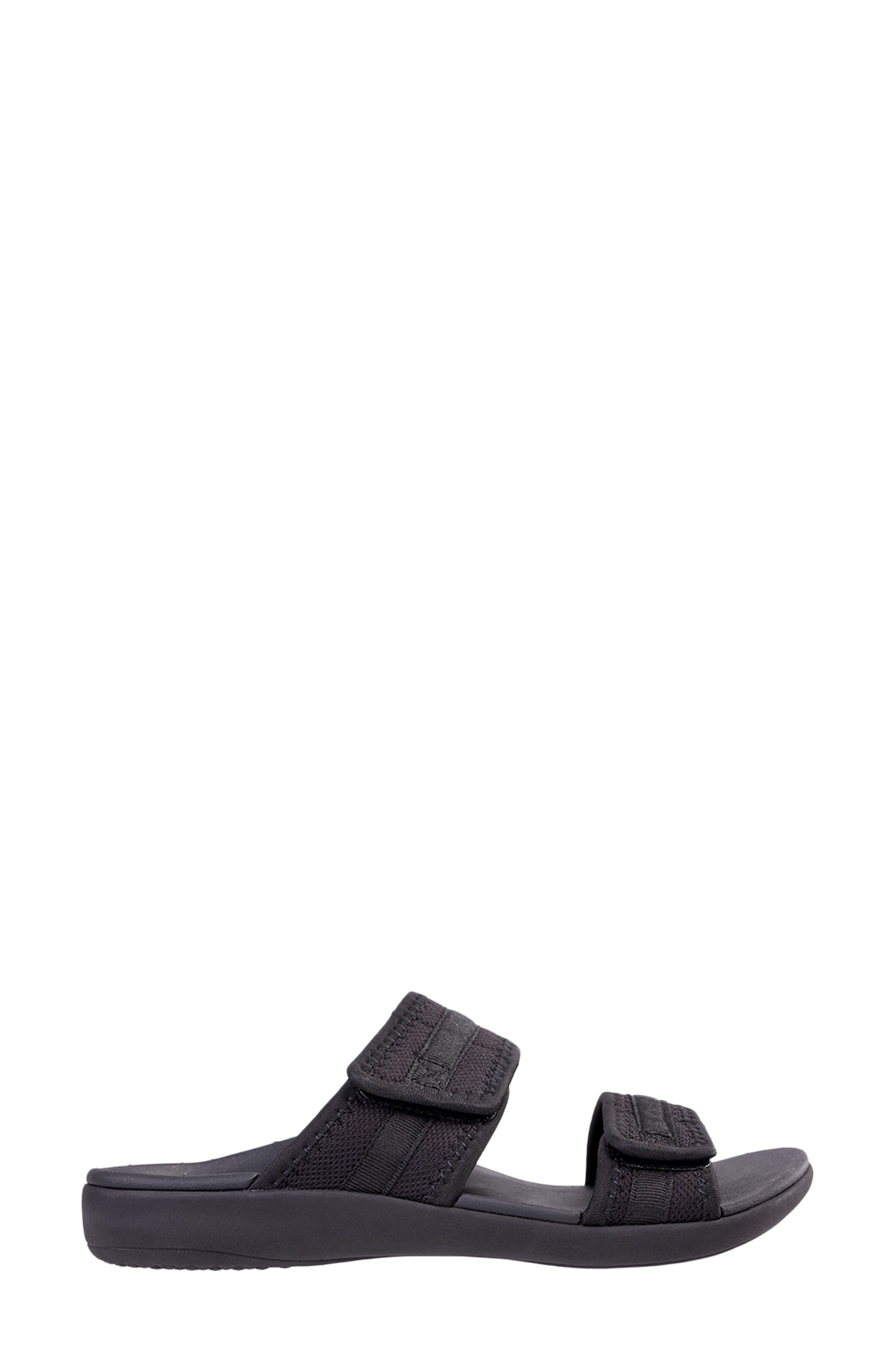 Elevate Double Strap Slide Sandal, Alternate, color, BLACK