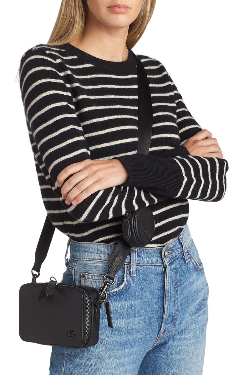 COACH Charter Slim Pebble Leather Crossbody Bag, Alternate, color,