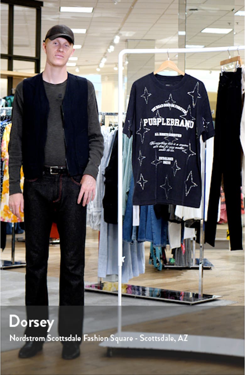 Crystal Embellished Textured Jersey Graphic T-Shirt, sales video thumbnail