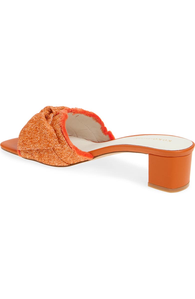 KOKO + PALENKI Samantha Raffia Slide Sandal, Alternate, color, Carrot Raffia