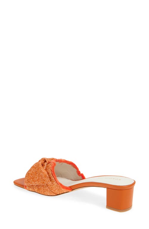 Koko + Palenki Samantha Raffia Slide Sandal In Carrot Raffia