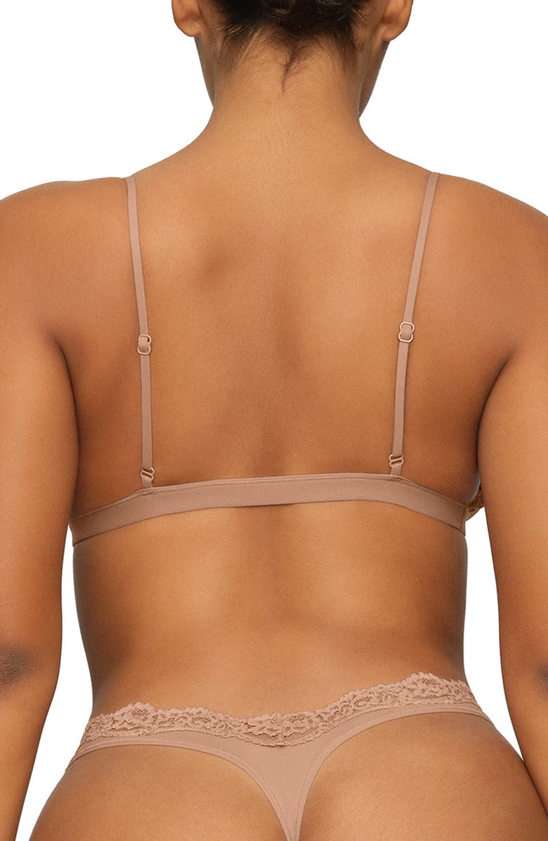 SKIMS Fits Everybody Lace Triangle Bralette, Alternate, color, Sienna
