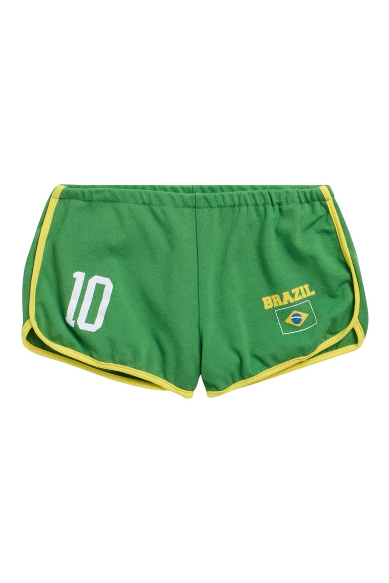 Kids' Brazil Dolphin Hem Shorts, Main, color, GREEN