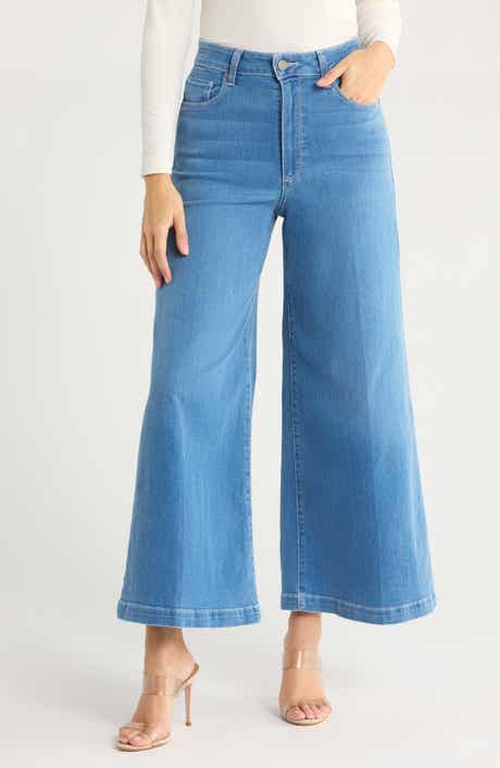 【SCENERITY】Glossy coated wide jeans PAIGE Women's Genevieve Coated Wide Leg Jeans | Nordstromrack