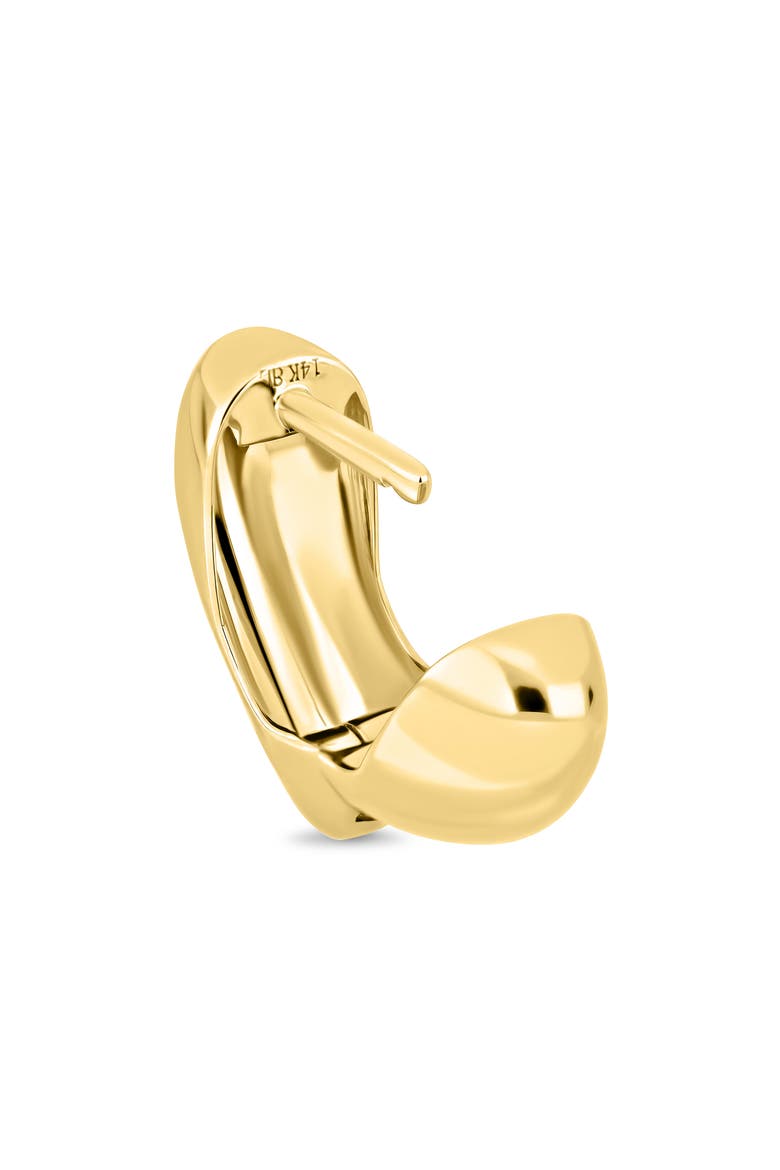14k Gold Heart Huggie Earrings, Alternate, color, 14KY