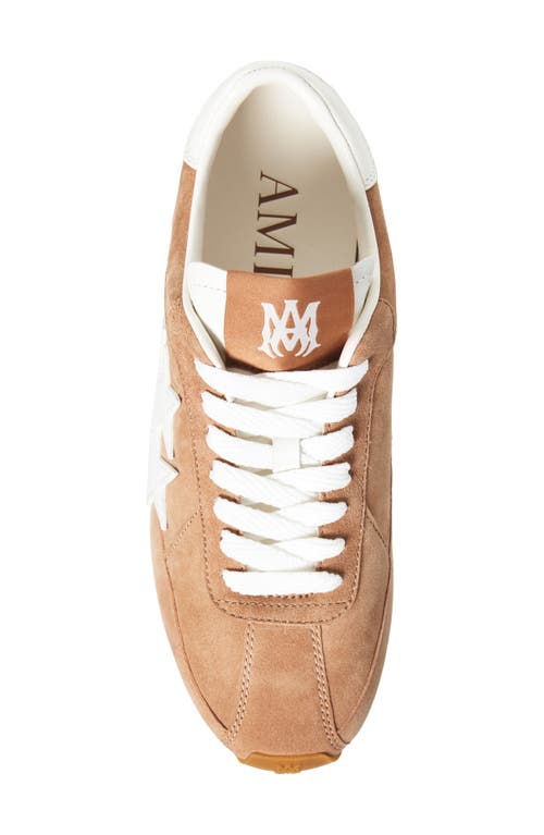 Amiri Pacific Stars Mixed Leather Sneakers In Brown