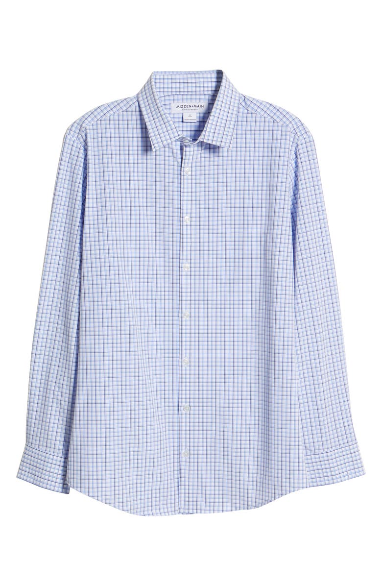 Mizzen+Main Leeward Trim Fit Tattersall Button-Up Performance Shirt, Alternate, color,