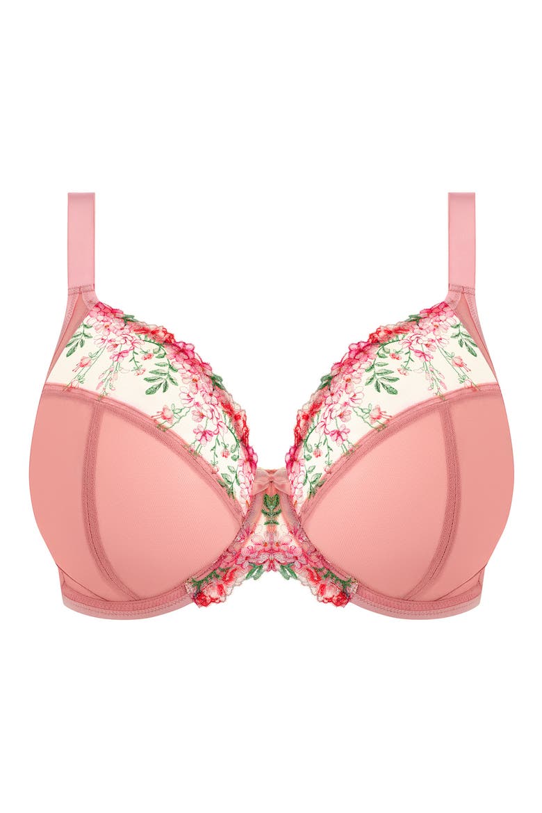 Aerith Full Figure Underwire Plunge Bra, Alternate, color, ROSE