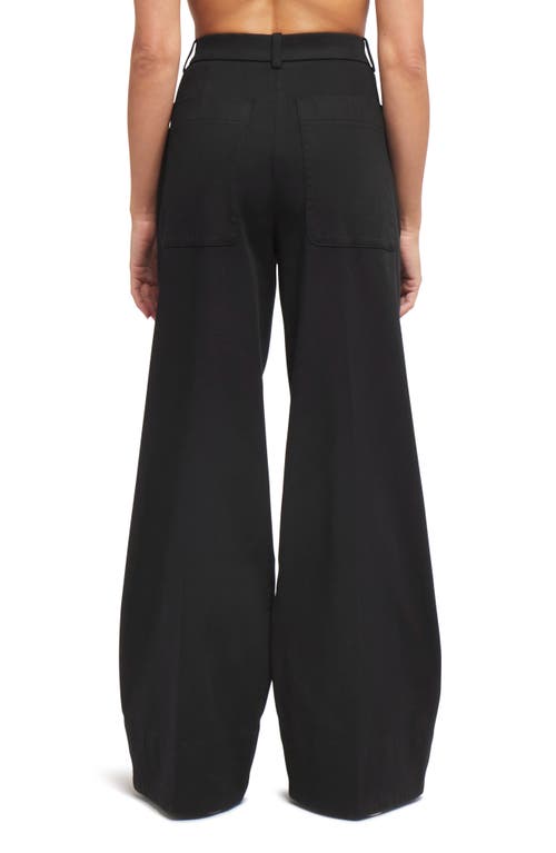 Spanx The Perfect Pant Wide-leg Stretch-jersey Trousers In Classic Black
