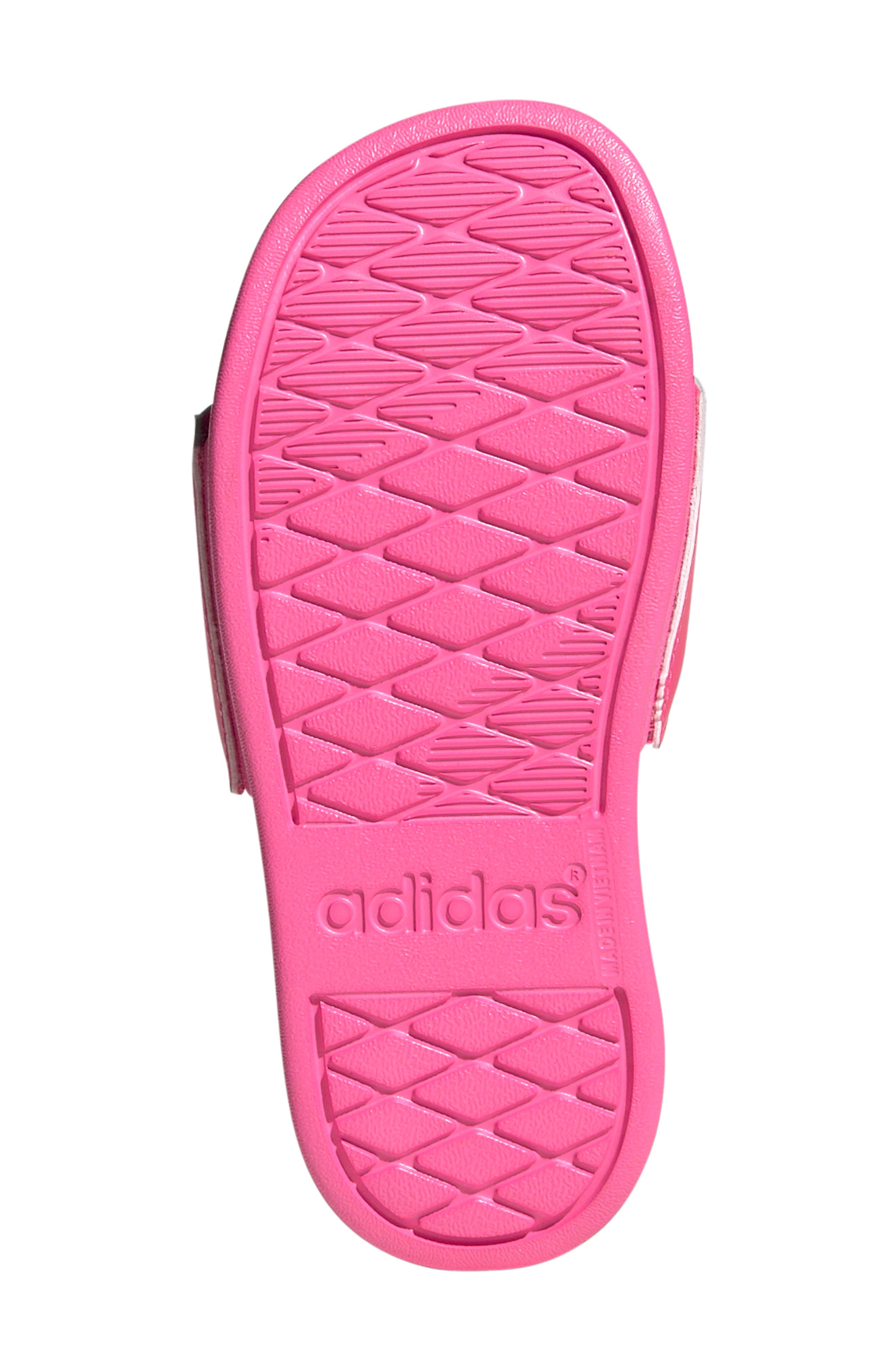 adidas x Lionel Messi Kids' Adilette Comfort Messi Slide Sandal, Alternate, color, Aqua/ Pink/ Cyan