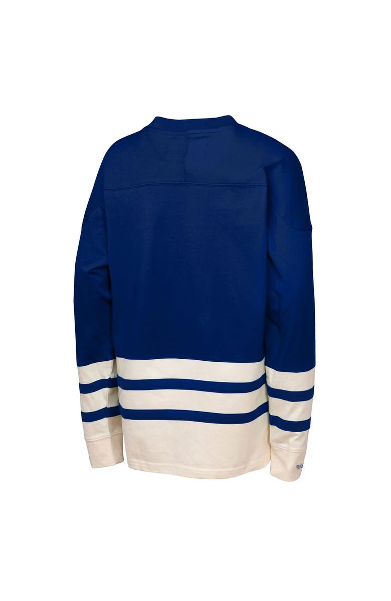 Mitchell & Ness Youth Mitchell & Ness  Blue New York Rangers Chainstitch Heavyweight Long Sleeve Top, Alternate, color, Blue