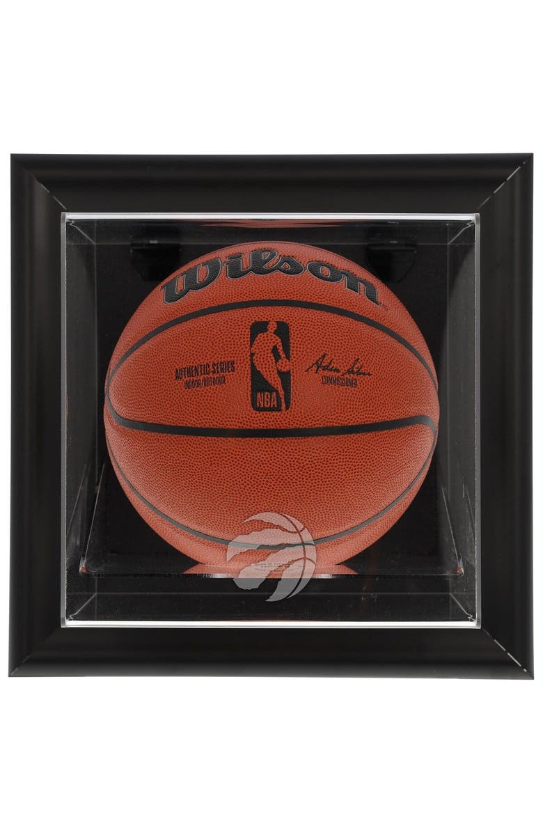 FANATICS AUTHENTIC Toronto Raptors Framed Black Wall Mount Team Logo Basketball Display Case, Main, color, 