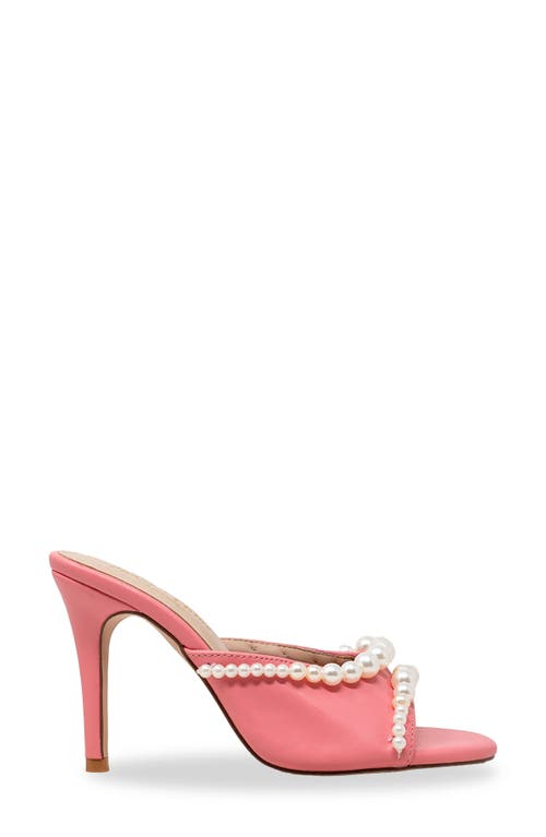 Chase & Chloe Chase And Chloe Faux Pearl Embellished Sandal In Pink