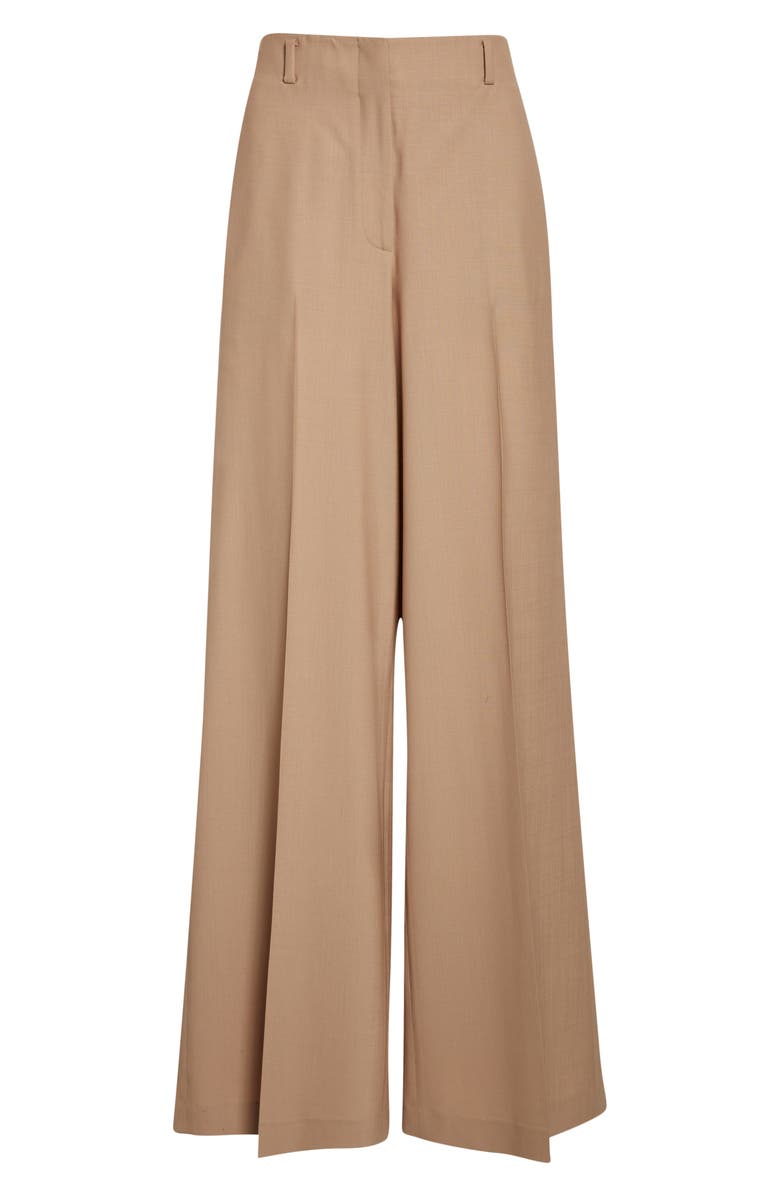 Lafayette 148 New York Thames Tropical Wool Blend Wide Leg Pants, Alternate, color, Brownstone
